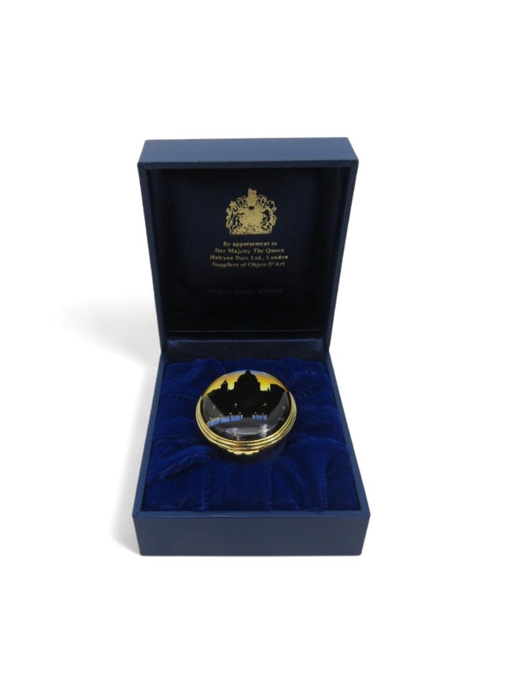 Halcyon Days Enamel Box St Pauls Cathedral Trinket England Vintage